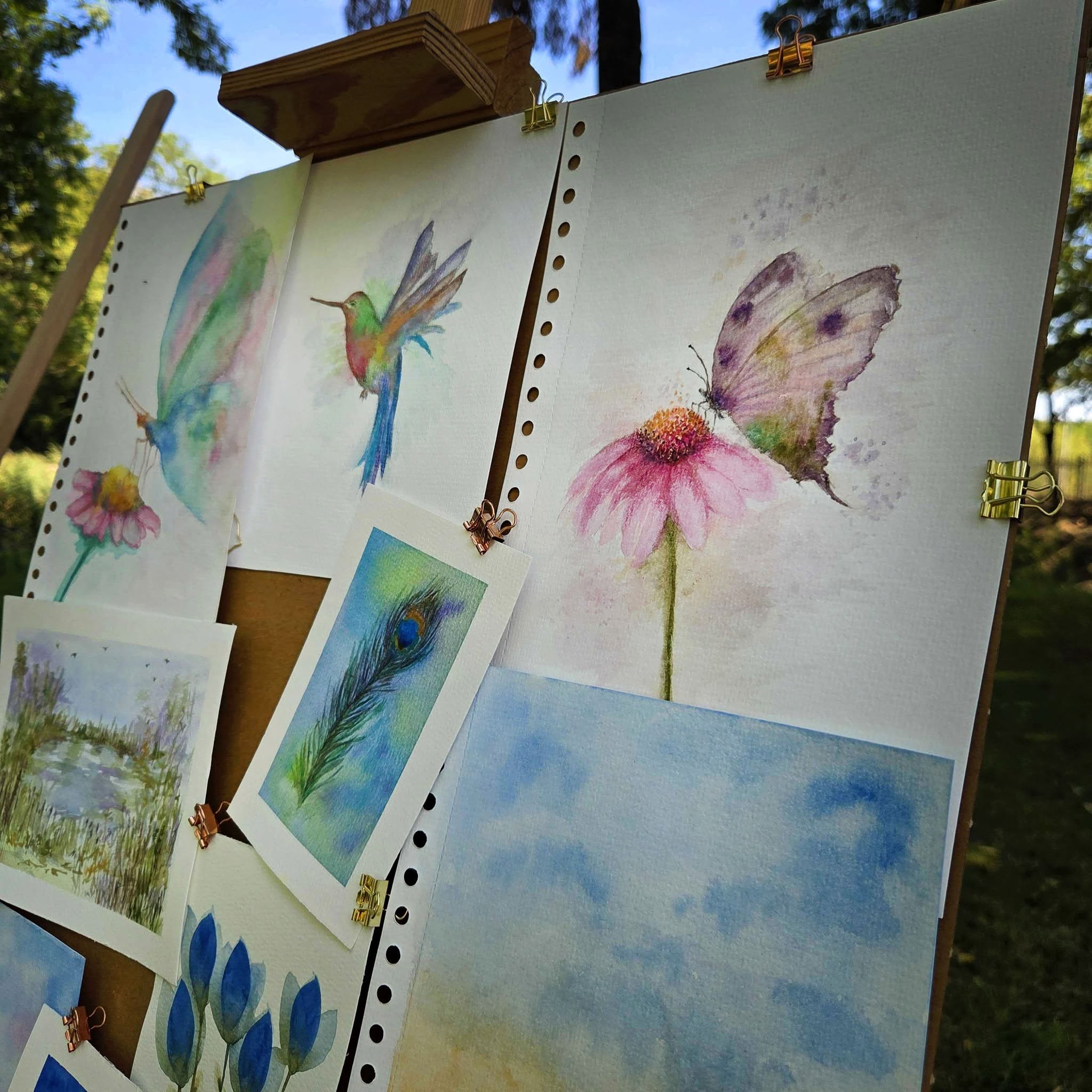 Watercolor Plein Air in the Park in Jastków
